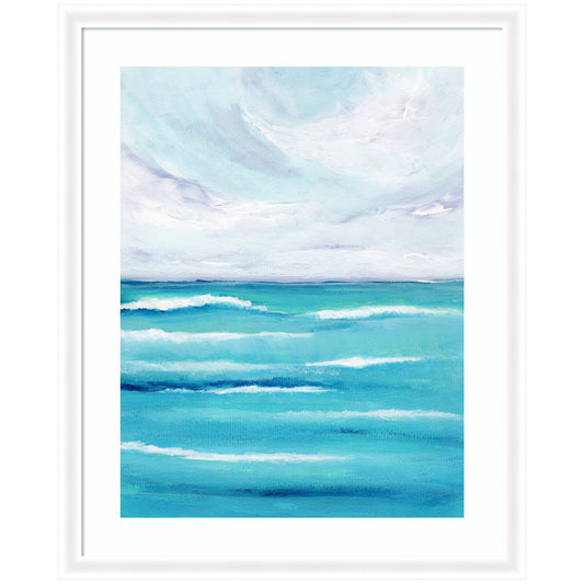 Framed Art Evening Ocean Waves by Nikita Jariwala - Quahog Bay Bedding