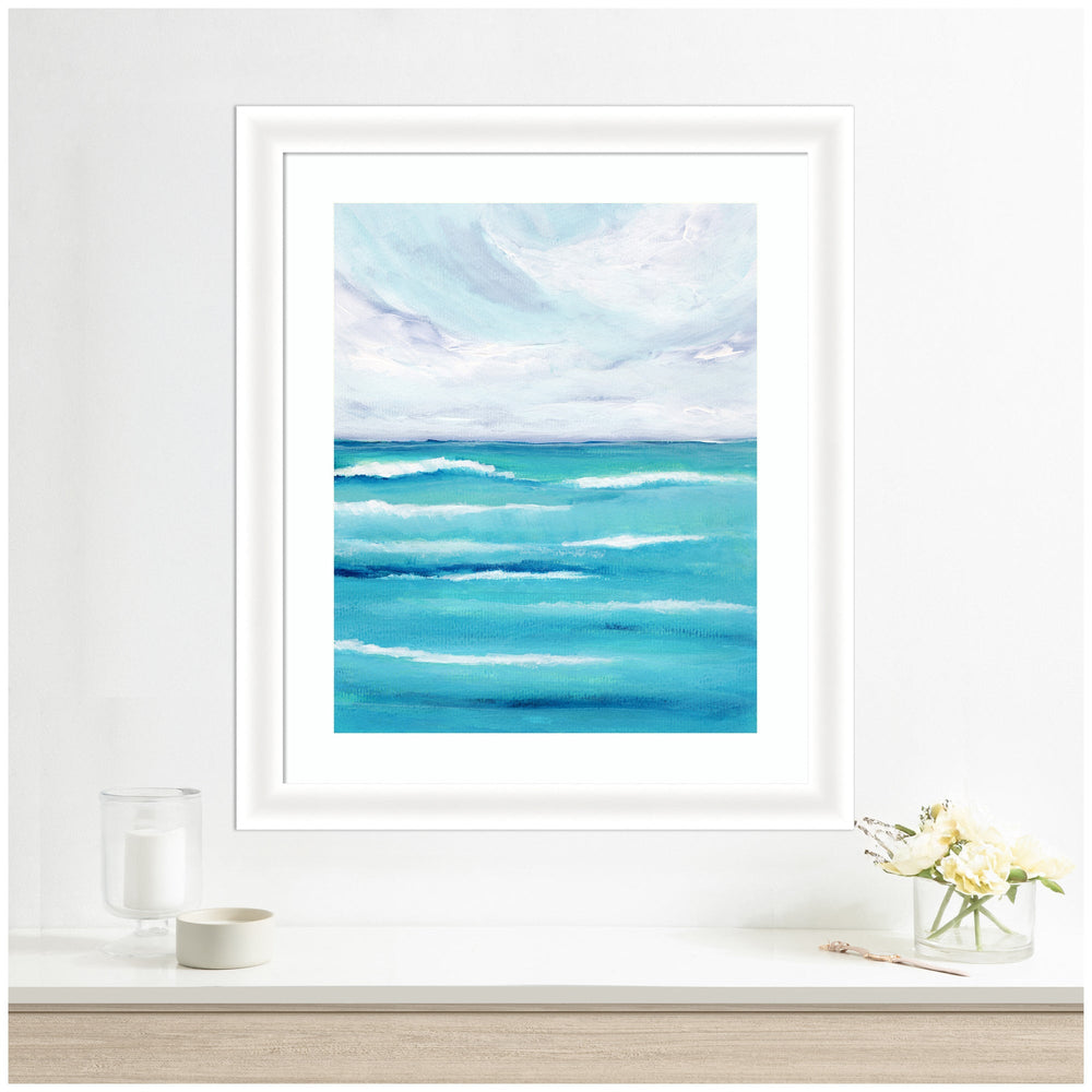 Framed Art Evening Ocean Waves by Nikita Jariwala - Quahog Bay Bedding