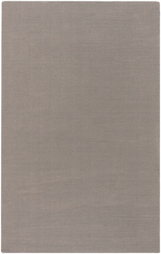 Brockton Solid Gray Wool Rug