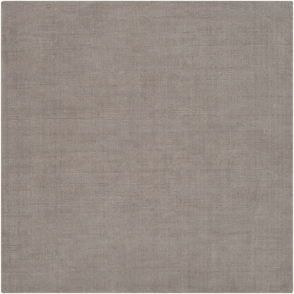 Brockton Solid Gray Wool Rug