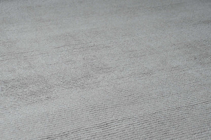Brockton Solid Gray Wool Rug