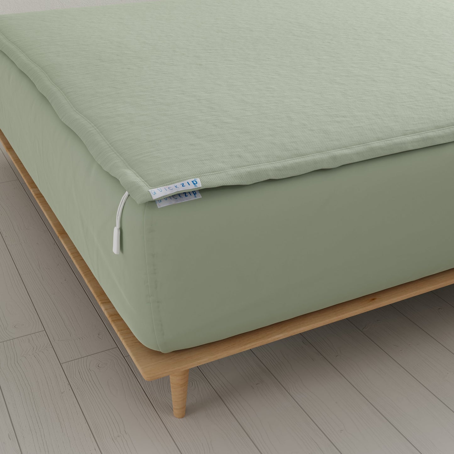 QuickZip Fitted Sheet (Base + Zip Sheet) - Percale