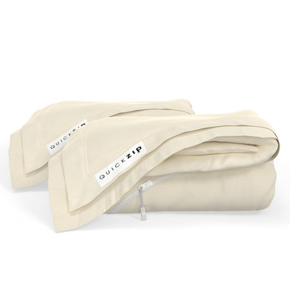 QuickZip Fitted Sheets - Percale