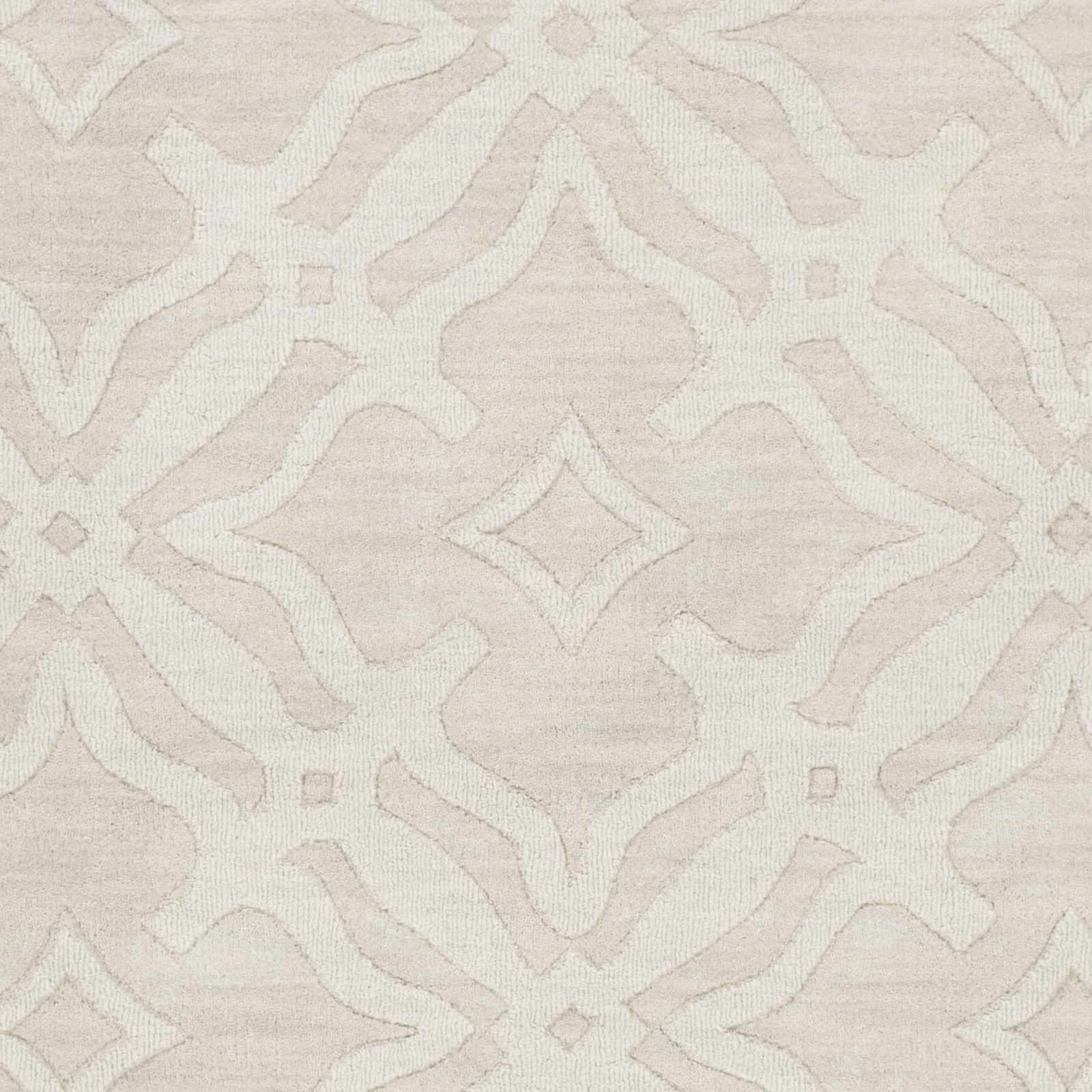 Fyffe Embossed Beige Wool Area Rug - Quahog Bay Bedding