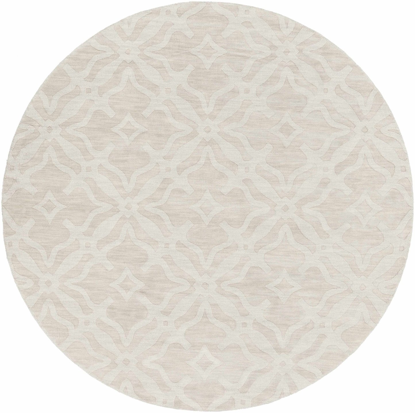 Fyffe Embossed Beige Wool Area Rug - Quahog Bay Bedding