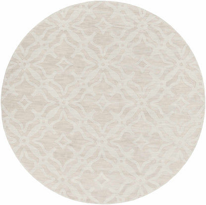 Fyffe Embossed Beige Wool Area Rug - Quahog Bay Bedding