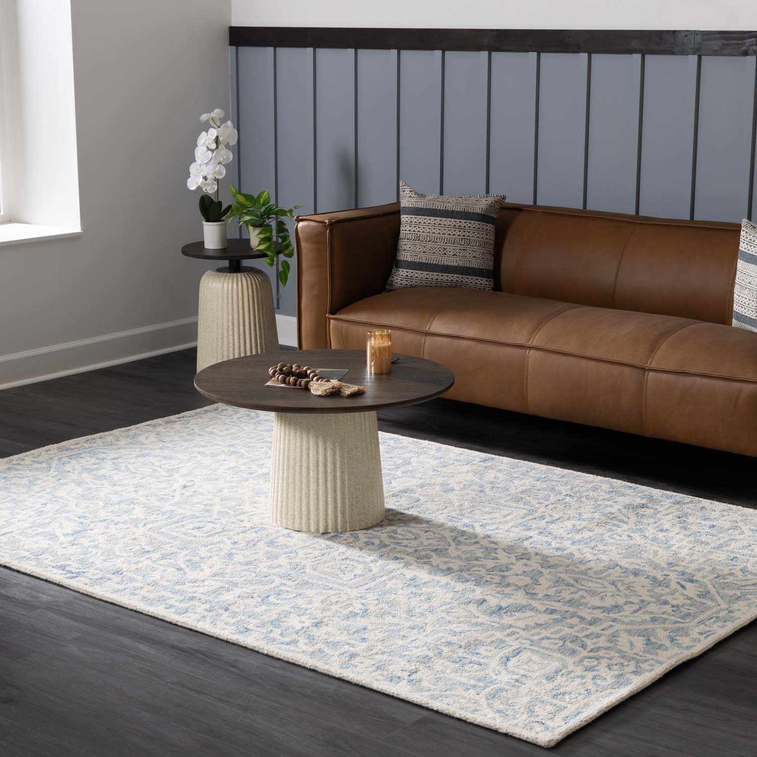Gagebrook Blue Wool Area Rug - Quahog Bay Bedding