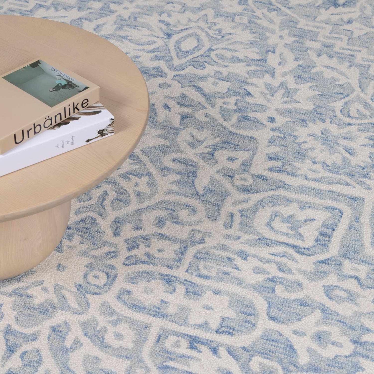 Gagebrook Blue Wool Area Rug - Quahog Bay Bedding