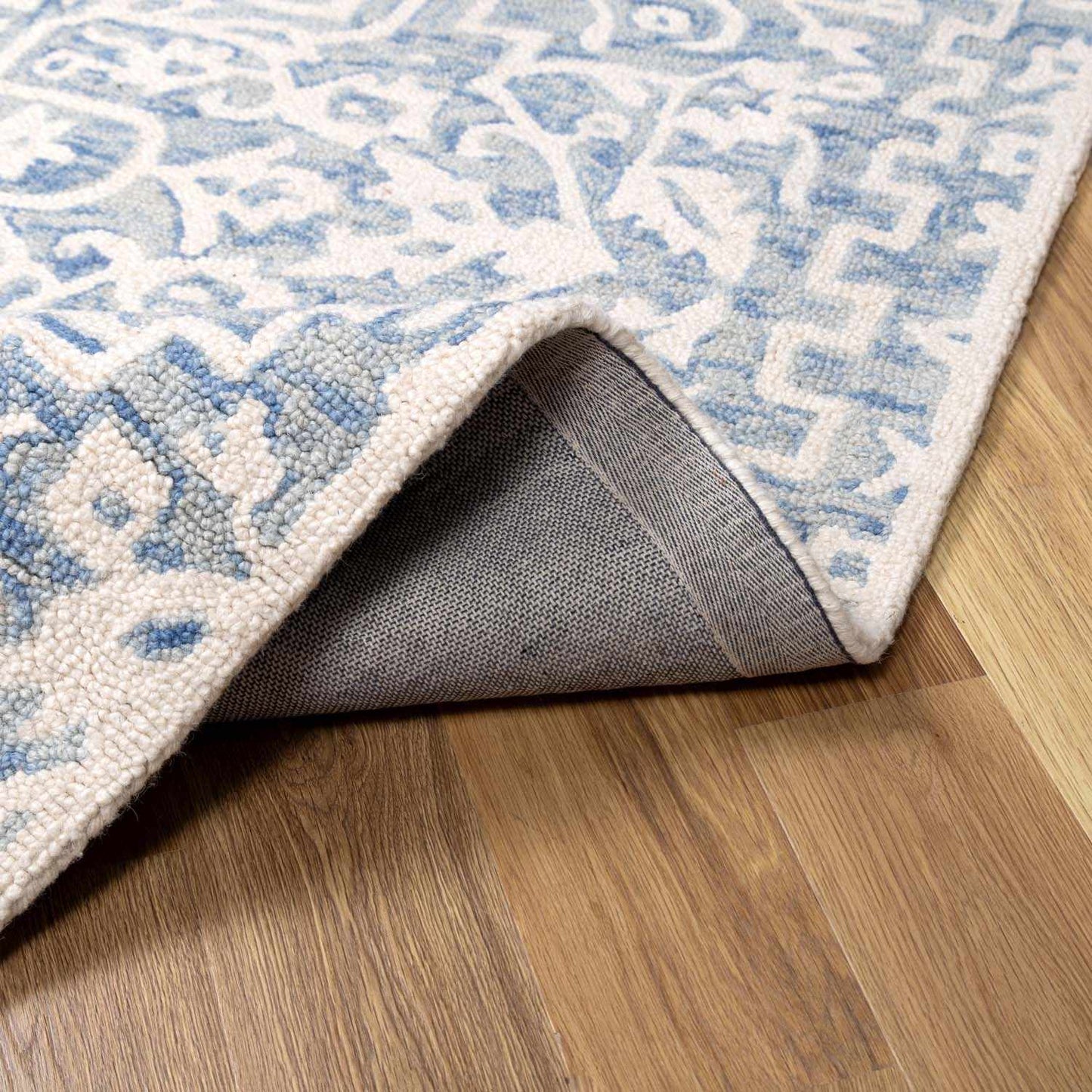 Gagebrook Blue Wool Area Rug - Quahog Bay Bedding