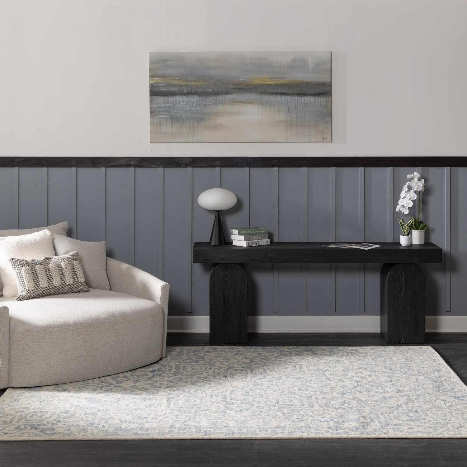 Gagebrook Blue Wool Area Rug - Quahog Bay Bedding