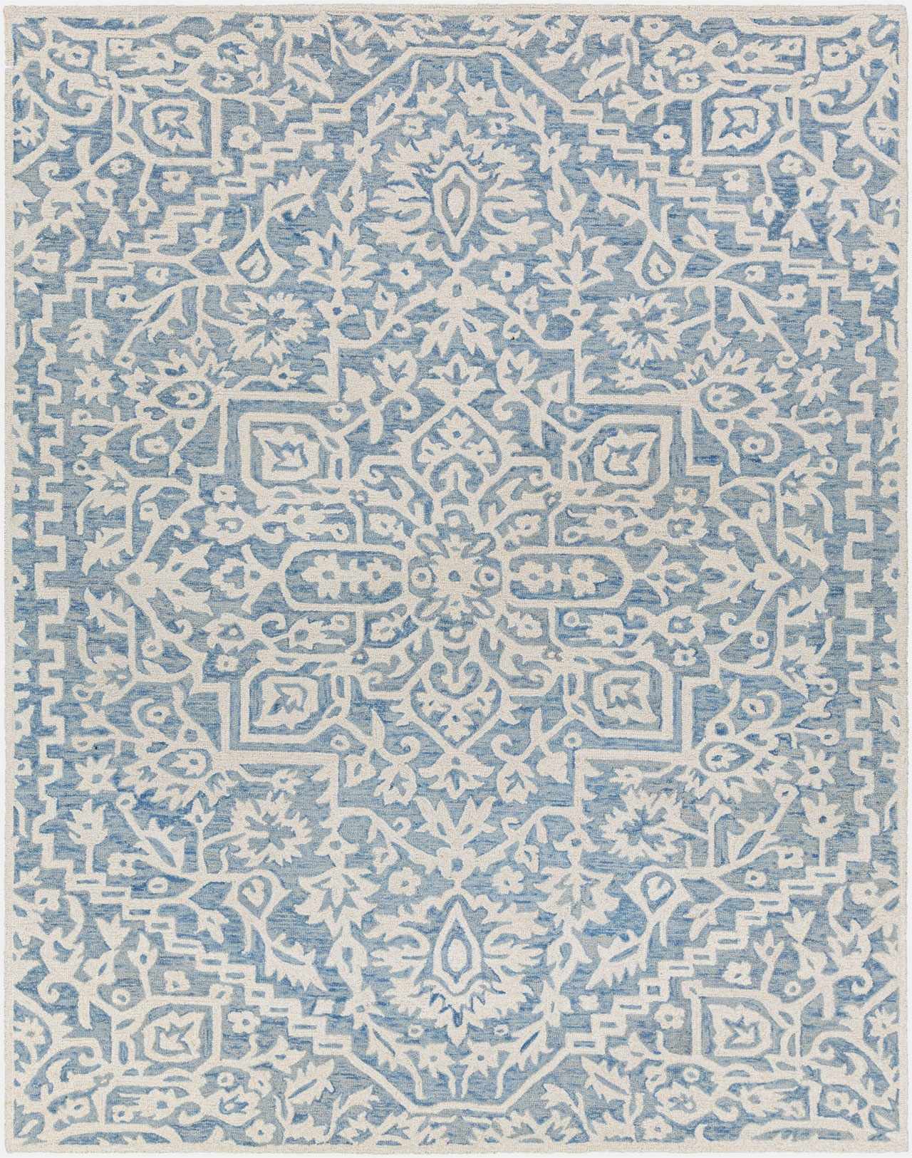 Gagebrook Blue Wool Area Rug - Quahog Bay Bedding
