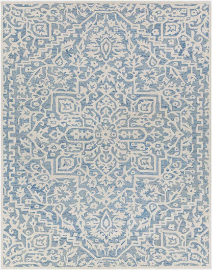 Gagebrook Blue Wool Area Rug - Quahog Bay Bedding