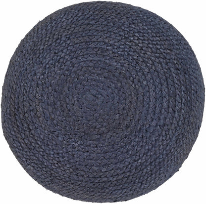 Gail Navy Jute Knitted Pouf - Quahog Bay Bedding