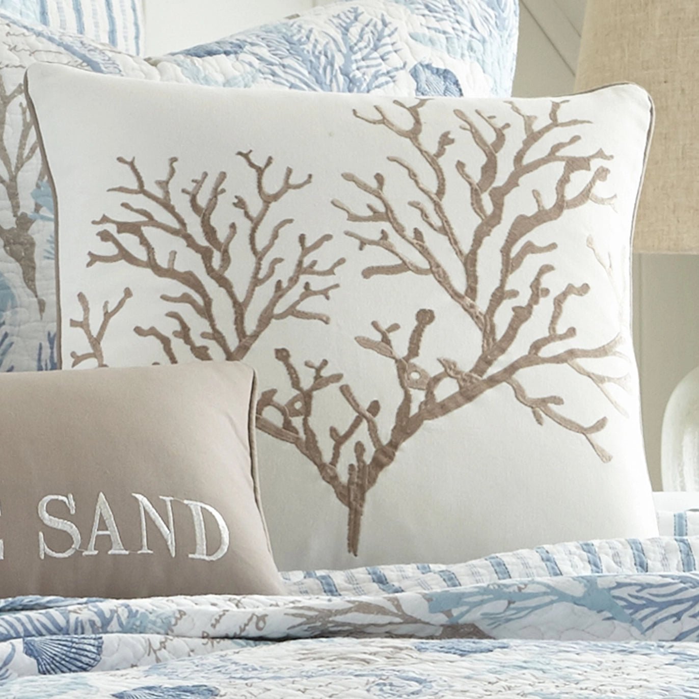 Galapagos Coral Pillow - Quahog Bay Bedding