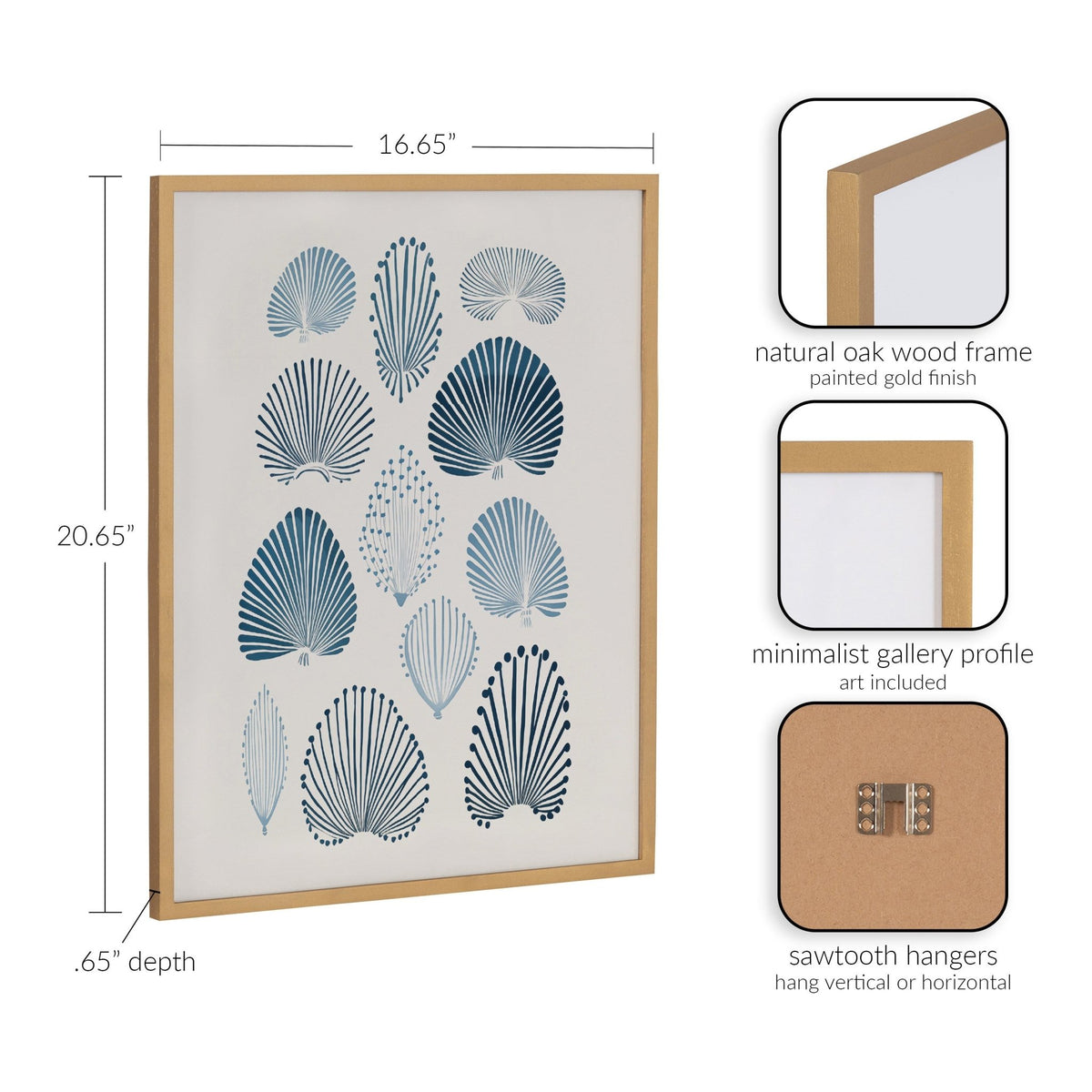 Gallery Abstract Coastal Blue Coral Print by The Creative Bunch Studio - Quahog Bay Bedding