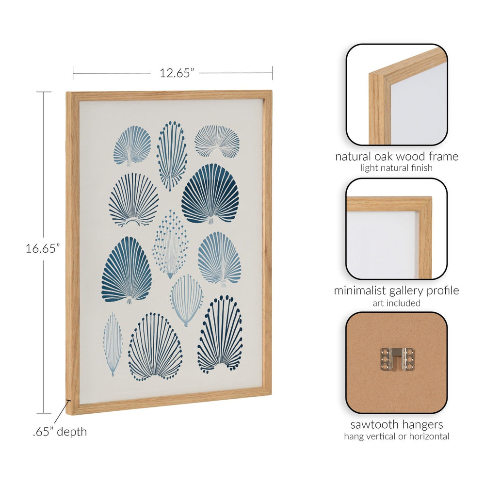 Gallery Abstract Coastal Blue Coral Print by The Creative Bunch Studio - Quahog Bay Bedding