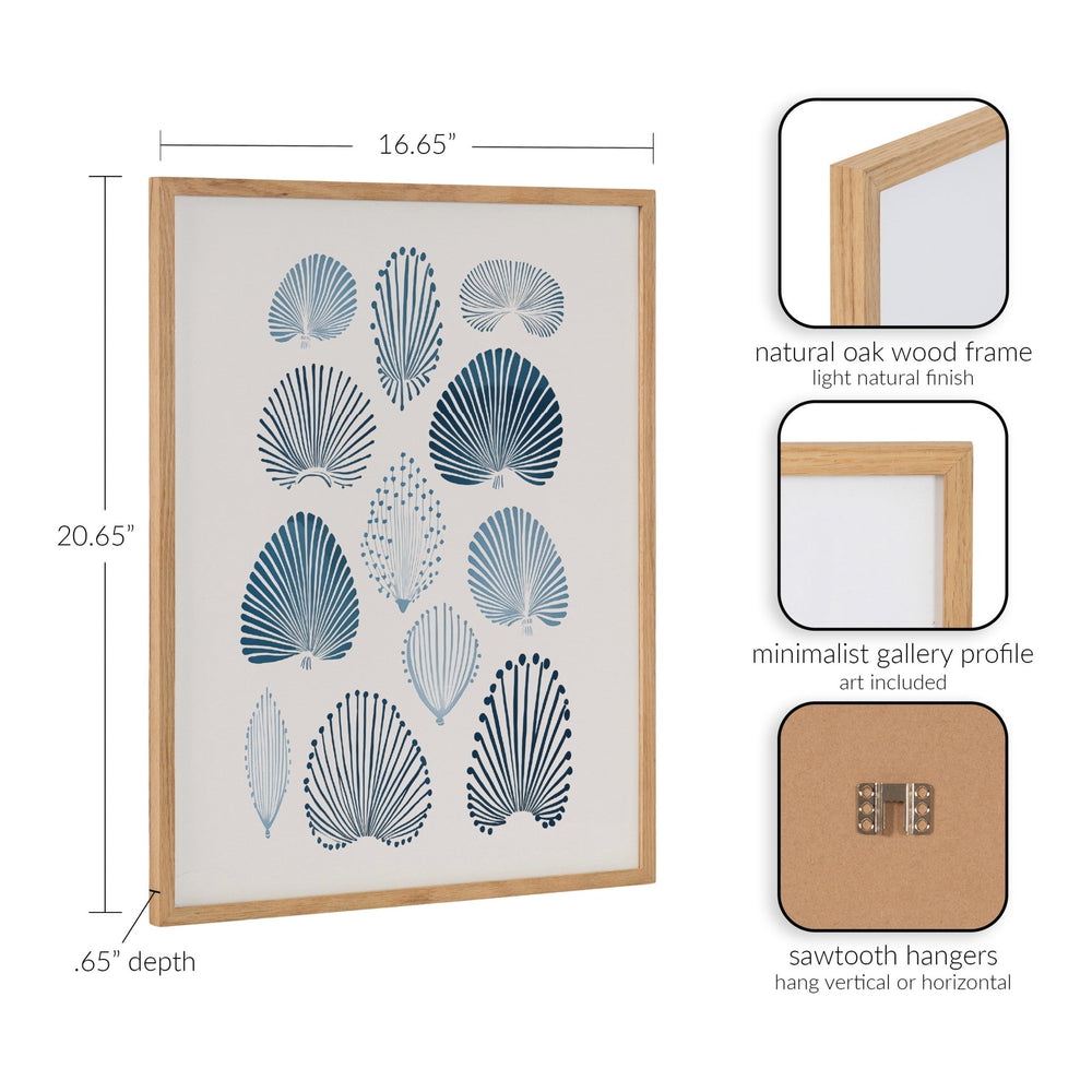 Gallery Abstract Coastal Blue Coral Print by The Creative Bunch Studio - Quahog Bay Bedding