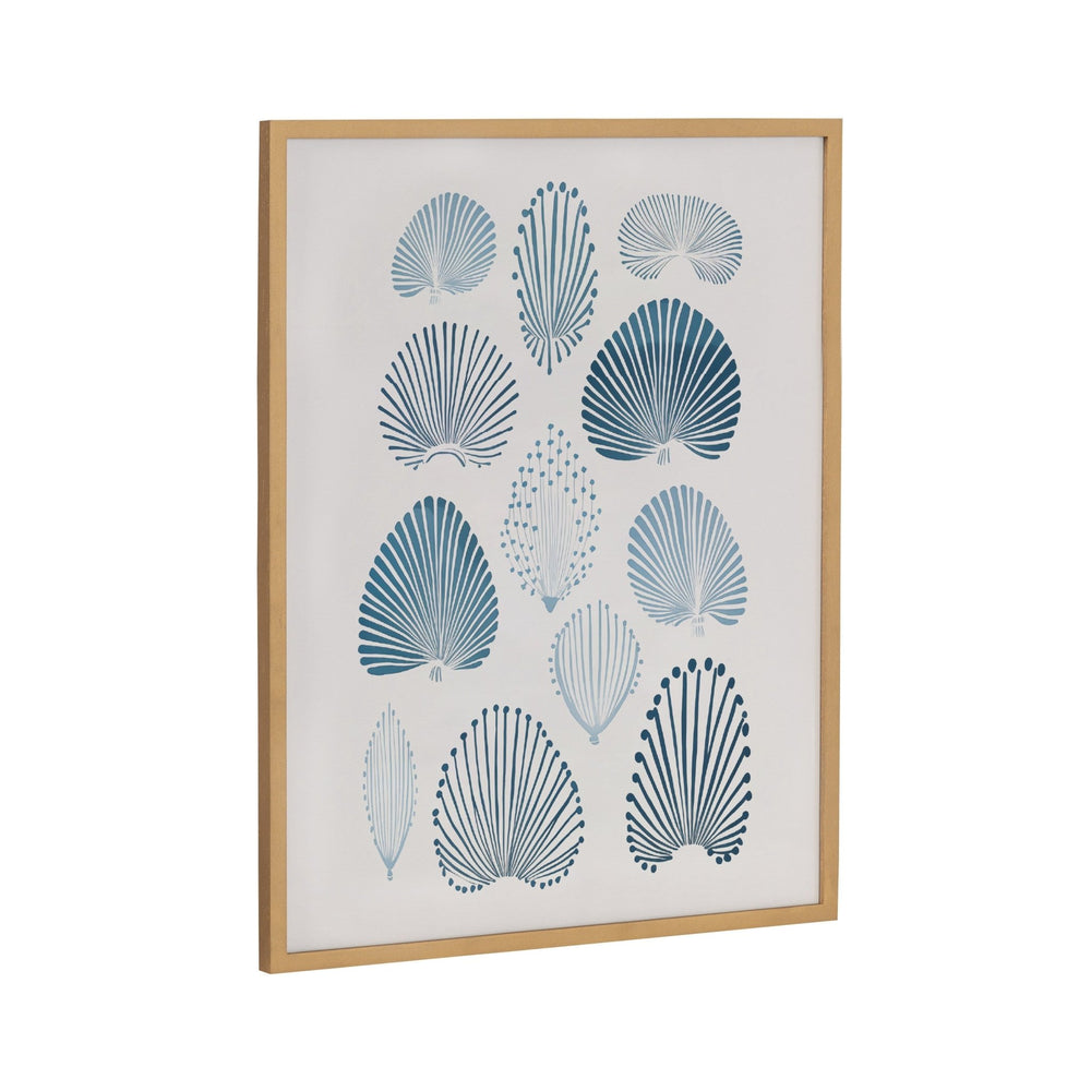 Gallery Abstract Coastal Blue Coral Print by The Creative Bunch Studio - Quahog Bay Bedding