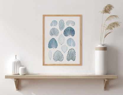 Gallery Abstract Coastal Blue Coral Print by The Creative Bunch Studio - Quahog Bay Bedding