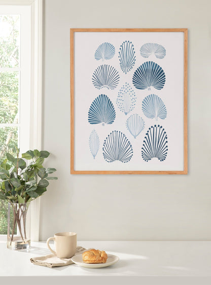 Gallery Abstract Coastal Blue Coral Print by The Creative Bunch Studio - Quahog Bay Bedding