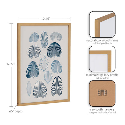 Gallery Abstract Coastal Blue Coral Print by The Creative Bunch Studio - Quahog Bay Bedding