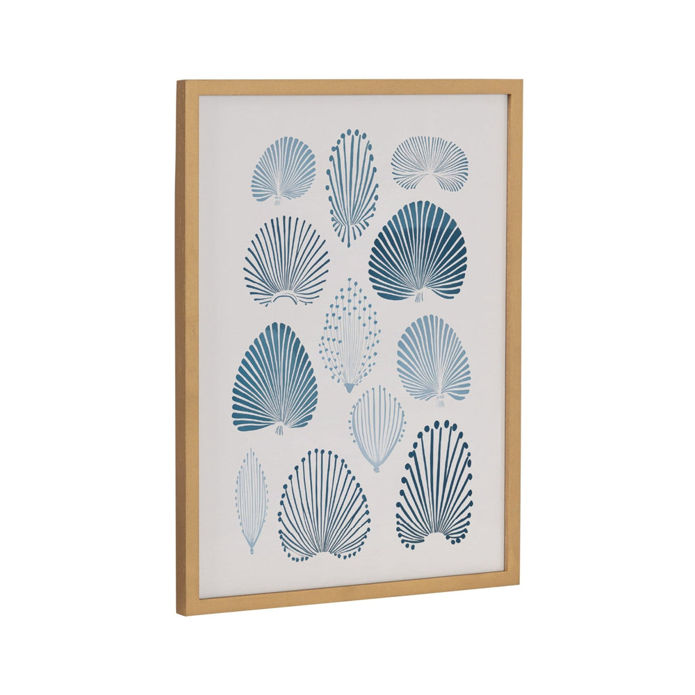 Gallery Abstract Coastal Blue Coral Print by The Creative Bunch Studio - Quahog Bay Bedding