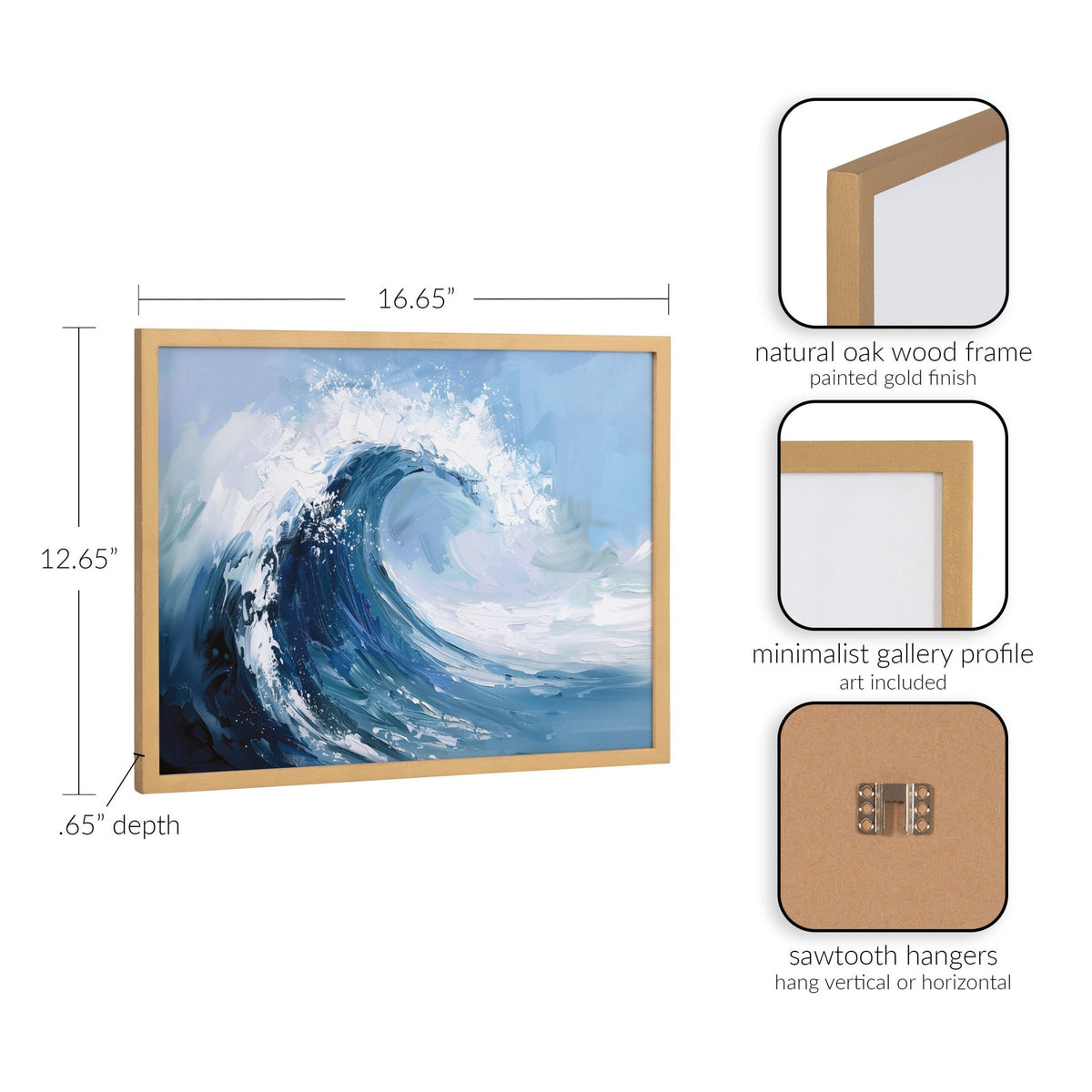 Gallery Abstract Painterly Coastal Ocean Wave Print by The Creative Bunch Studio - Quahog Bay Bedding