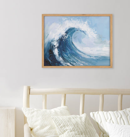 Gallery Abstract Painterly Coastal Ocean Wave Print by The Creative Bunch Studio - Quahog Bay Bedding