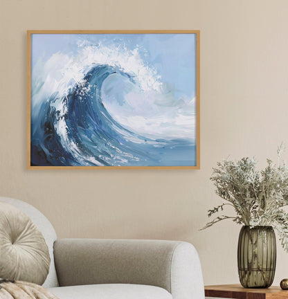 Gallery Abstract Painterly Coastal Ocean Wave Print by The Creative Bunch Studio - Quahog Bay Bedding