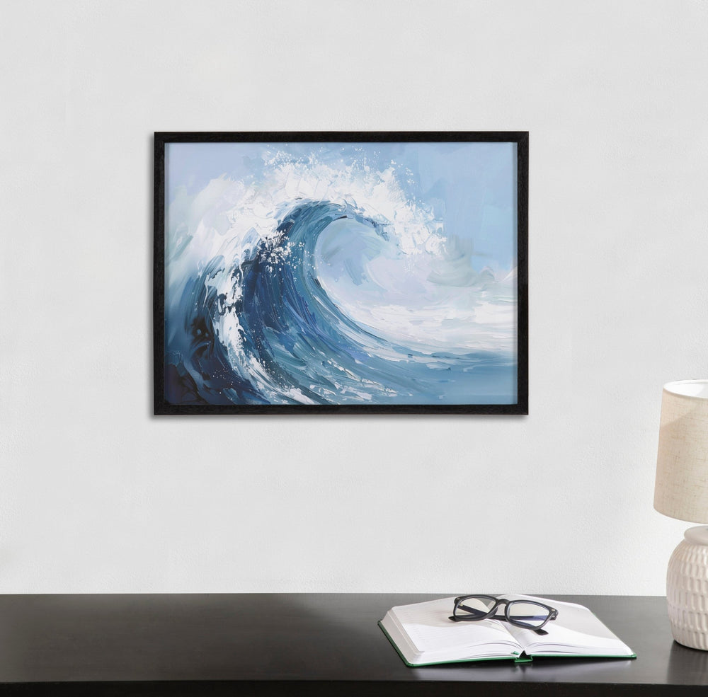 Gallery Abstract Painterly Coastal Ocean Wave Print by The Creative Bunch Studio - Quahog Bay Bedding