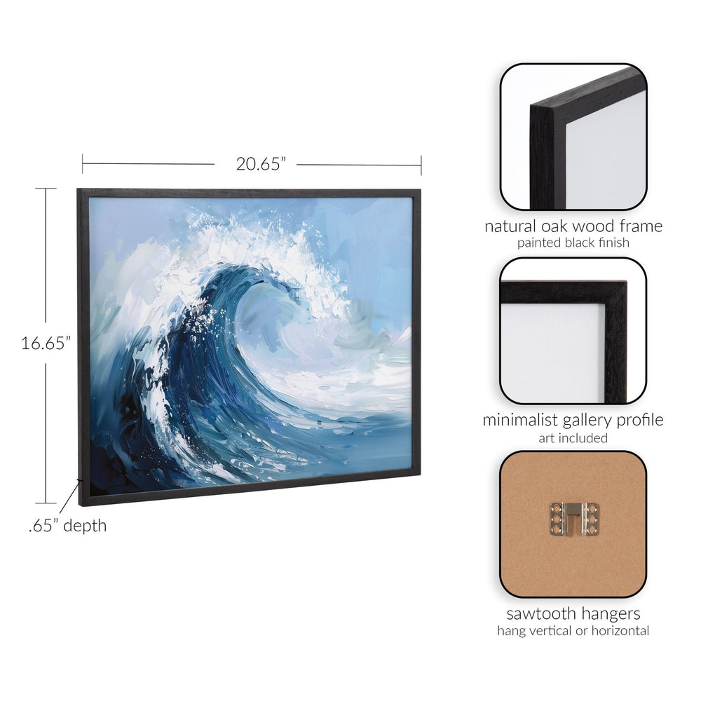 Gallery Abstract Painterly Coastal Ocean Wave Print by The Creative Bunch Studio - Quahog Bay Bedding