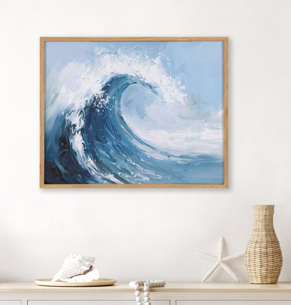 Gallery Abstract Painterly Coastal Ocean Wave Print by The Creative Bunch Studio - Quahog Bay Bedding