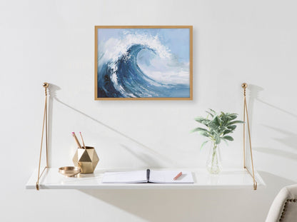 Gallery Abstract Painterly Coastal Ocean Wave Print by The Creative Bunch Studio - Quahog Bay Bedding