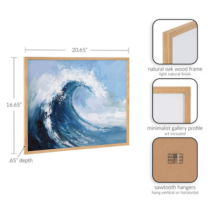 Gallery Abstract Painterly Coastal Ocean Wave Print by The Creative Bunch Studio - Quahog Bay Bedding