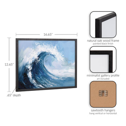 Gallery Abstract Painterly Coastal Ocean Wave Print by The Creative Bunch Studio - Quahog Bay Bedding