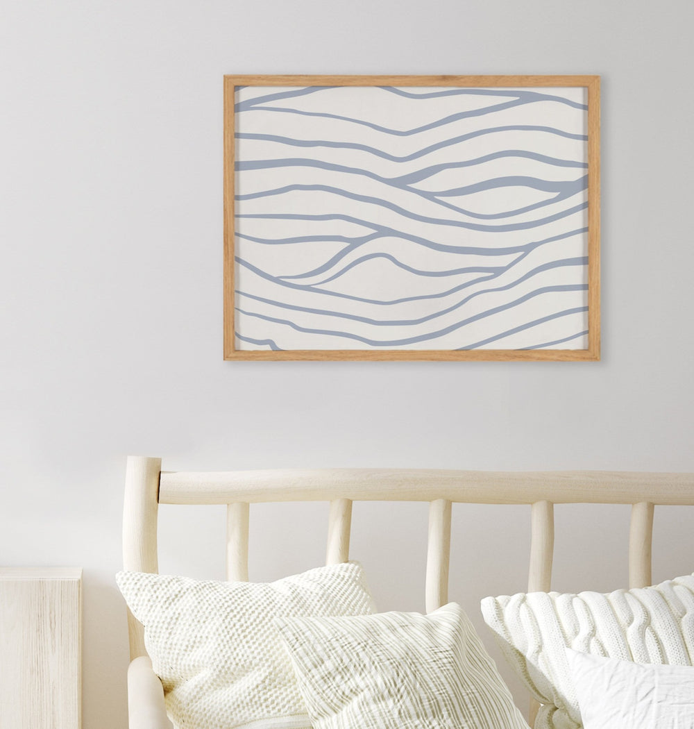 Gallery Simple Elegant Coastal Waves Print by The Creative Bunch Studio - Quahog Bay Bedding