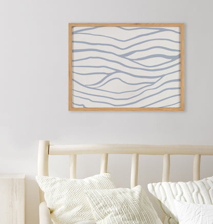 Gallery Simple Elegant Coastal Waves Print by The Creative Bunch Studio - Quahog Bay Bedding