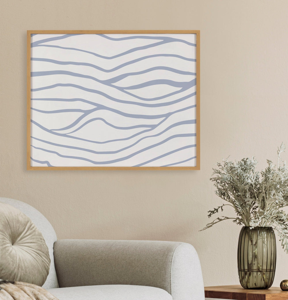 Gallery Simple Elegant Coastal Waves Print by The Creative Bunch Studio - Quahog Bay Bedding