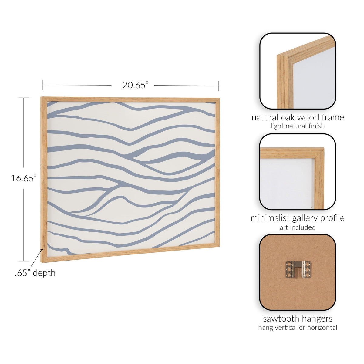 Gallery Simple Elegant Coastal Waves Print by The Creative Bunch Studio - Quahog Bay Bedding