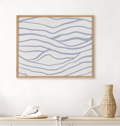 Gallery Simple Elegant Coastal Waves Print by The Creative Bunch Studio - Quahog Bay Bedding