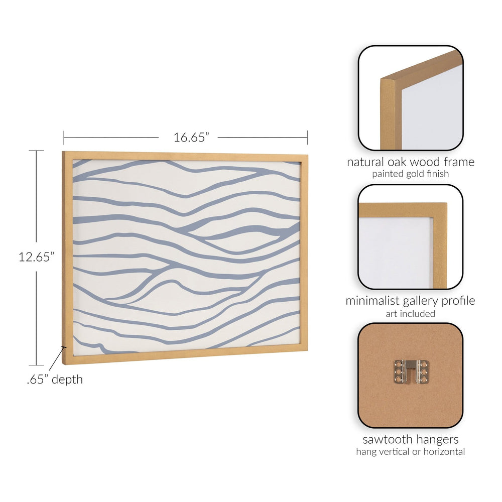 Gallery Simple Elegant Coastal Waves Print by The Creative Bunch Studio - Quahog Bay Bedding