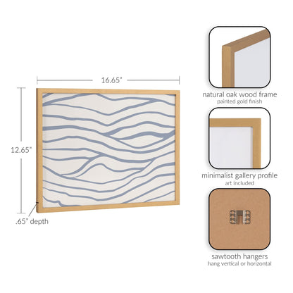 Gallery Simple Elegant Coastal Waves Print by The Creative Bunch Studio - Quahog Bay Bedding