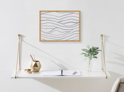 Gallery Simple Elegant Coastal Waves Print by The Creative Bunch Studio - Quahog Bay Bedding