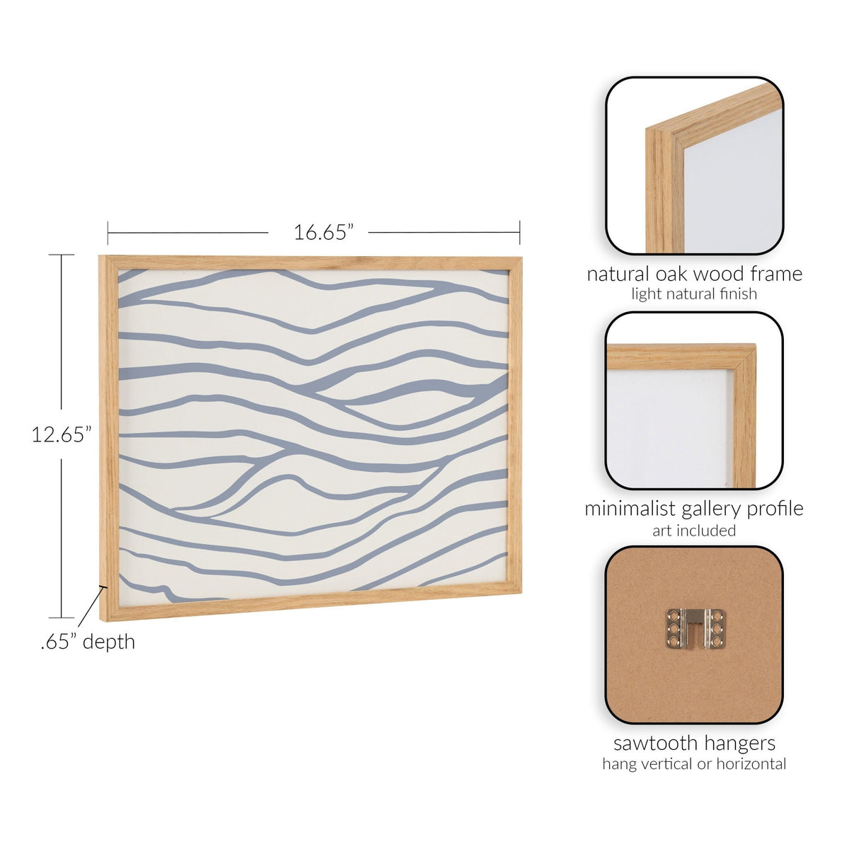 Gallery Simple Elegant Coastal Waves Print by The Creative Bunch Studio - Quahog Bay Bedding