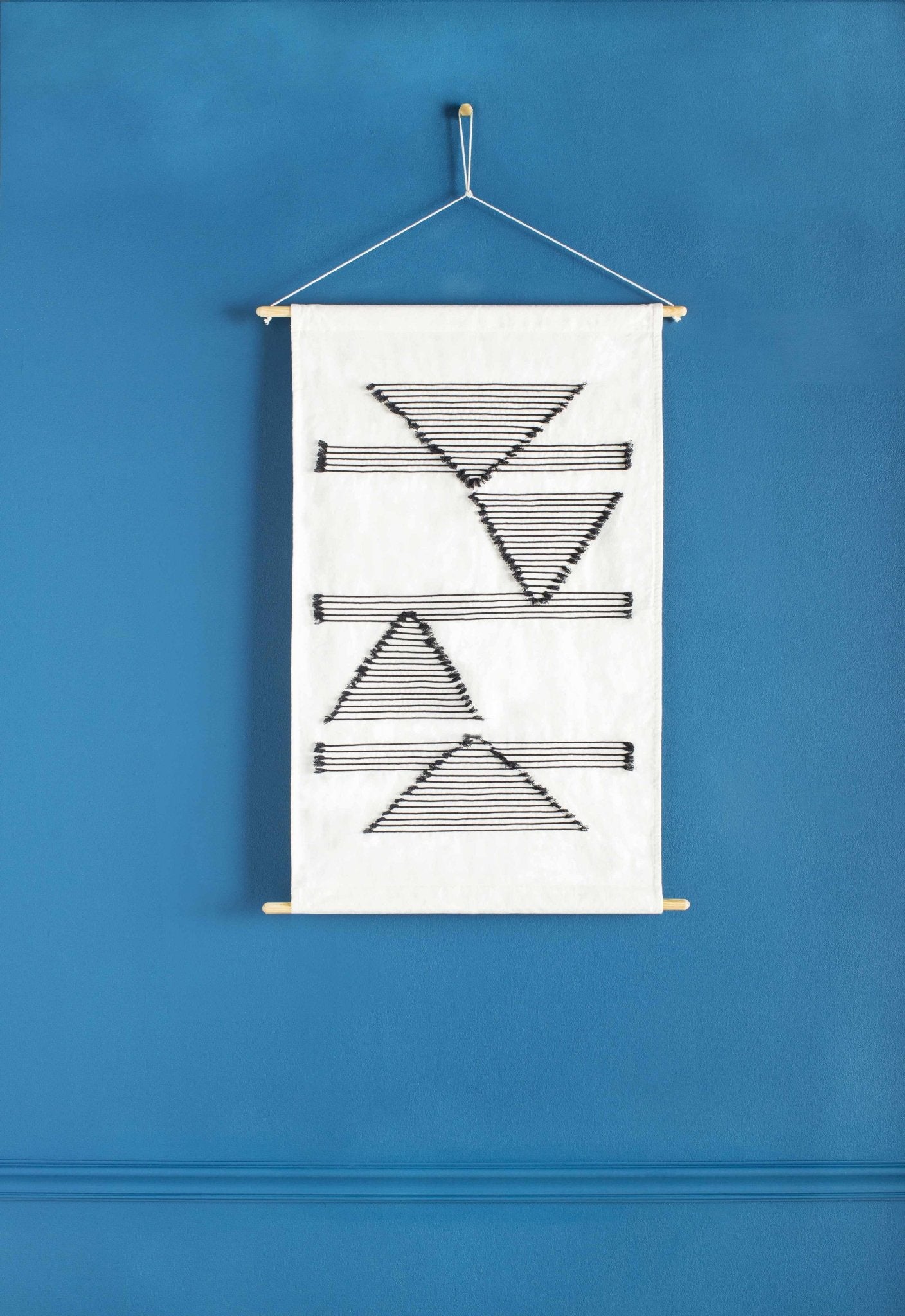 Garber Monochrome Geometric Wall Hanging - Quahog Bay Bedding