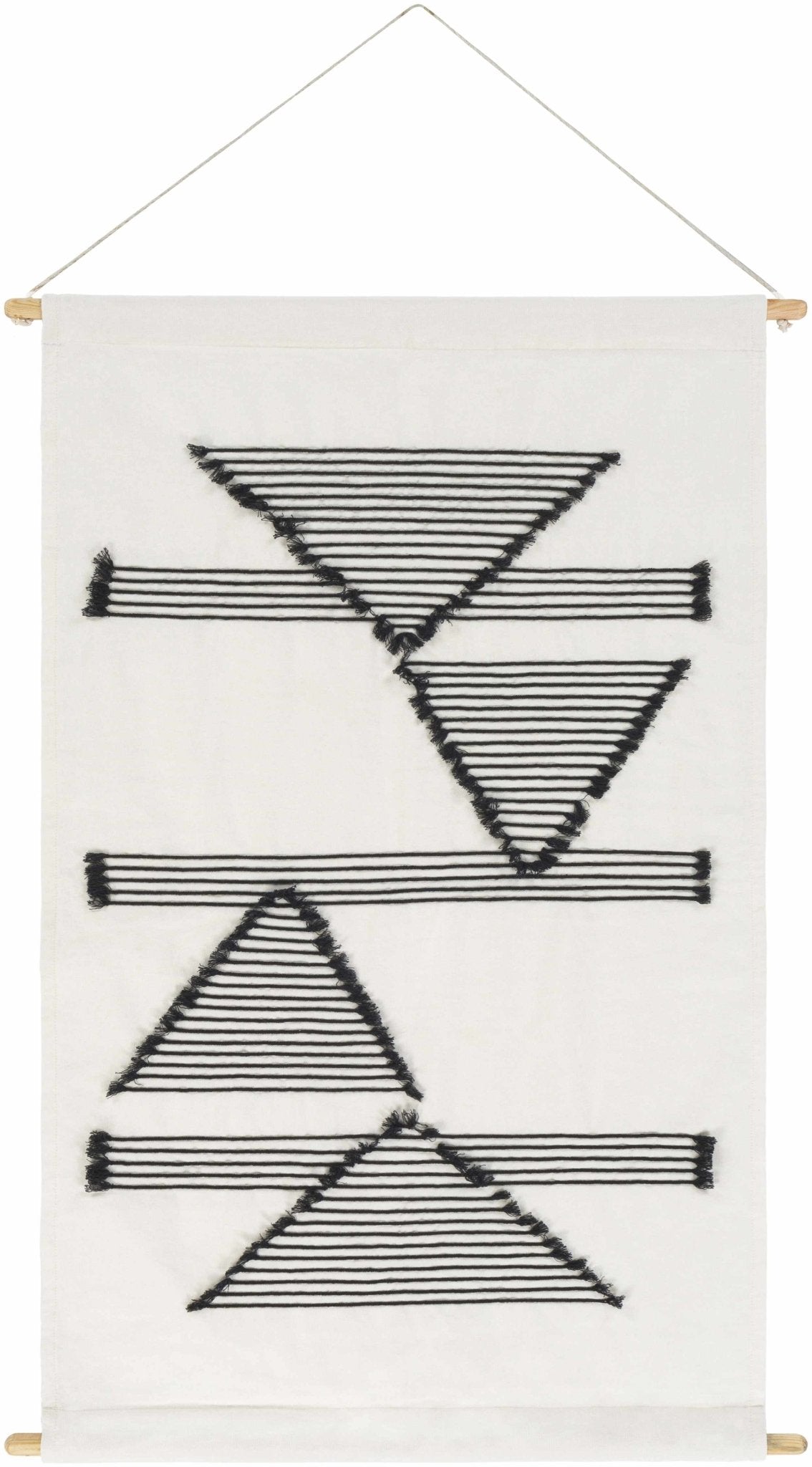 Garber Monochrome Geometric Wall Hanging - Quahog Bay Bedding