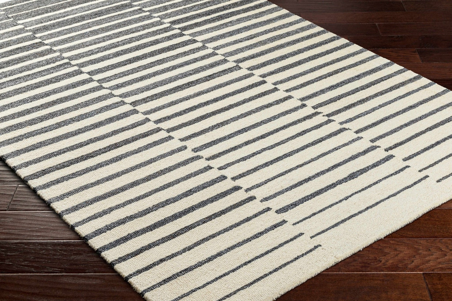 Gawel Charcoal Area Rug - Quahog Bay Bedding