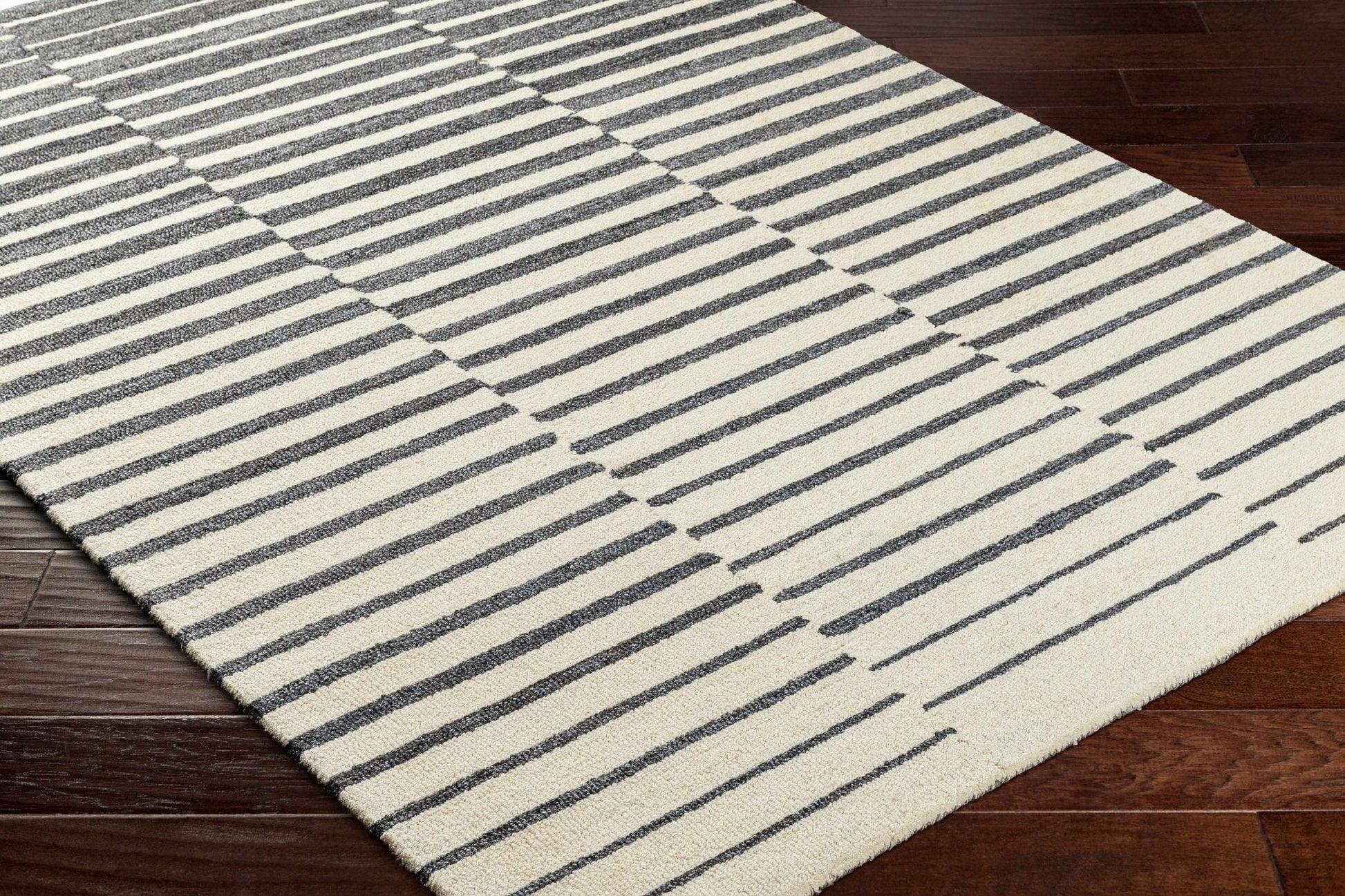 Gawel Charcoal Area Rug - Quahog Bay Bedding