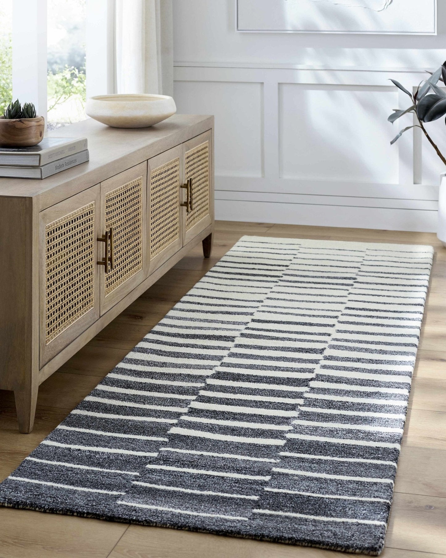 Gawel Charcoal Area Rug - Quahog Bay Bedding
