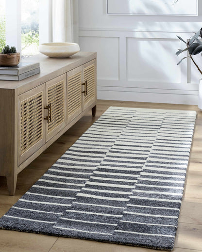Gawel Charcoal Area Rug - Quahog Bay Bedding